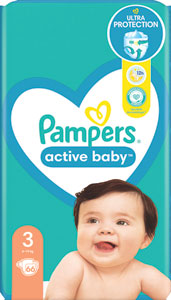 Pampers Active baby detské plienky veľkosť 3 6-10 kg 66 ks
