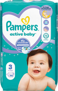 Pampers Active baby detské plienky veľkosť 3 6-10 kg 66 ks