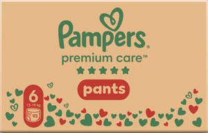 Pampers Premium Pants plienkové nohavičky veľkosť 6 93 ks 15+ kg mesačné balenie