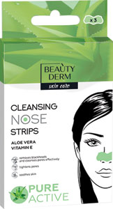 Beauty Derm čistiace náplasti na nos s aloe vera extraktom 3 ks