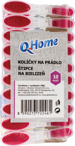 Q-Home štipce na prádlo pogumované 10 ks