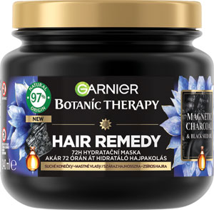 Garnier Botanic Therapy hydratačná maska Hair Remedy Magnetic Charcoal na mastné vlasy a suché končeky vlasov 340 ml