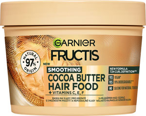 Garnier Fructis maska Hair Food Cocoa Butter uhladzujúca na nepoddajné, krepovité vlasy 400 ml