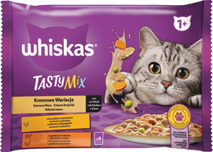 Whiskas kapsička Tasty Mix s hovädzím v šťave pre dospelé mačky 4 ks