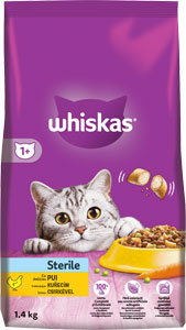 Whiskas granule Sterile s kuracím mäsom pre dospelé mačky 1,4 kg