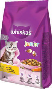 Whiskas granule Junior s kuracím mäsom 1,4 kg