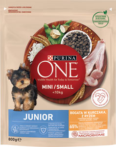 ONE granule Mini Dog Junior kuracie s ryžou 800 g