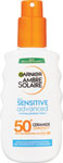 Garnier Ambre Solaire sprej na opaľovanie Sensitive Advanced SPF 50+ 150 ml - Teta drogérie eshop