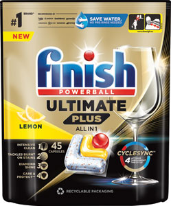 Finish Ultimate Plus All in 1 tablety do umývačky riadu Lemon Sparkle 45 ks