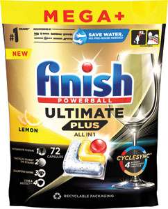 Finish Ultimate Plus All in 1 tablety do umývačky riadu Lemon Sparkle 72 ks