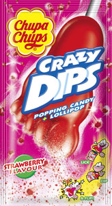 Chupa Chups Crazy dips Jahoda 14 g