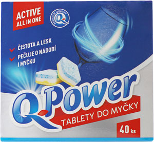 Q-power tablety do umývačky riadu 40 ks