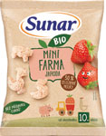 Sunar BIO detské chrumky mini farma jahoda 10m+, 18 g