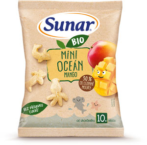 Sunar BIO detské chrumky mini oceán mango 10m+ 18 g
