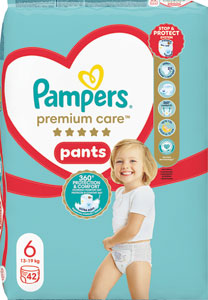 Pampers Premium Pants plienkové nohavičky veľkosť 6 42 ks 15+ kg