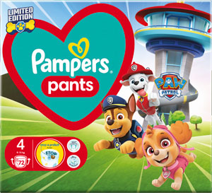 Pampers Pants plienkové nohavičky Paw Patrol veľkosť 4 72 ks 9-15 kg