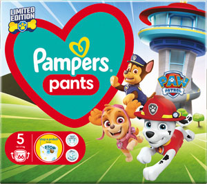 Pampers Pants plienkové nohavičky Paw Patrol veľkosť 5 66 ks 12-17 kg