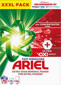 Ariel prášok Ultra Oxi 3,850 kg / 70 PD