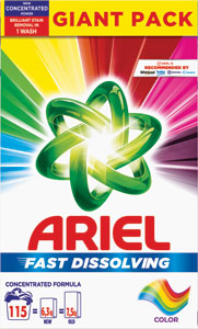 Ariel prášok Color 6,325 kg / 115 PD