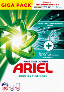 Ariel prášok Universal Touch of Lenor Unstoppables 5,500 kg / 100 PD