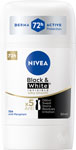 Nivea tuhý antiperspirant Black & White Invisible Silky Smooth 50 ml - Teta drogérie eshop