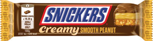 Snickers Creamy mliečna čokoládová tyčinka plnená nugátom, karamelom a praženými arašidami 36,5 g