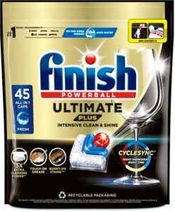 Finish Ultimate Plus All in 1  kapsuly do umývačky riadu 45 ks