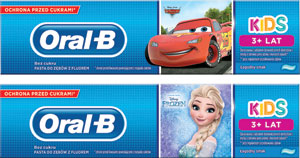 Oral B zubná pasta KIDS Frozen & Cars 3+ 75 ml