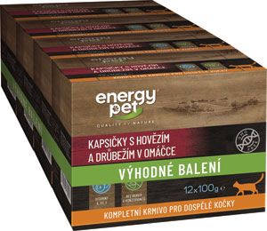 Energy Pet kapsička pre mačky mix 12 ks x 100 g 