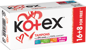 KOTEX tampóny Ultra Sorb Super 16 ks