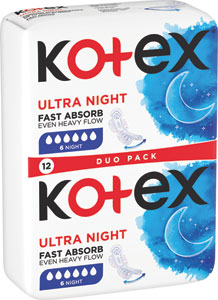 KOTEX Ultra Night DUO 12 ks