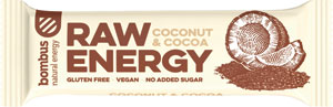 Bombus Raw Energy ovocná tyčinka Kokos & Kakao 50 g
