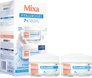Mixa Hyalurogel duopack, hydratačný krém Light a nočný hydratačný krém, 50ml + 50 ml