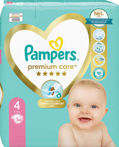Pampers Premium detské plienky veľkosť 4 9-14 kg 34 ks