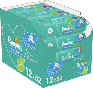 Pampers Wipes vlhčené utierky Fresh Clean 12 x 52 ks = 624 ks