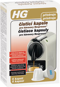 HG čistiace kapsule na kávovary Nespresso Original 6 ks