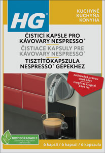 HG čistiace kapsule na kávovary Nespresso Original 6 ks