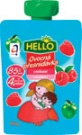 Hello ovocná kapsička s malinami 100 g - HiPPis BIO 100% ovocie Hruška-Jablko 100 g | Teta drogérie eshop
