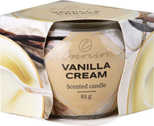 Emocio vonná sviečka Sklo Dekor Vanilla Cream 85 g