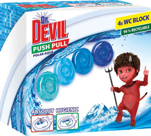 Dr.Devil WC PushPull gél Pollar Aqua 4 ks