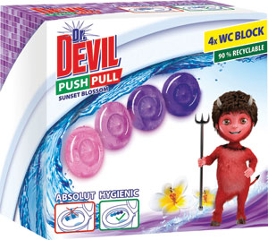 Dr.Devil WC PushPull gél Sunset Blossom 4 ks