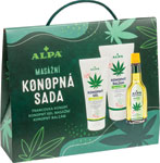 Alpa Konopný set - konopný gél masážny 100 ml, konopný balzam 150 ml, francovka konope 60 ml - Teta drogérie eshop