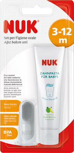 NUK zubná pasta 40 ml +  náprstok na čistenie