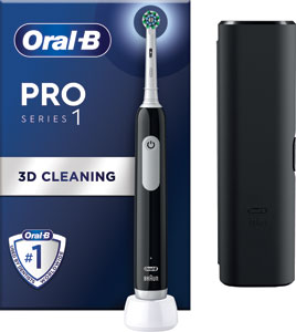 Oral B elektrická zubná kefka PRO Series 1 čierna s cestovným púzdrom