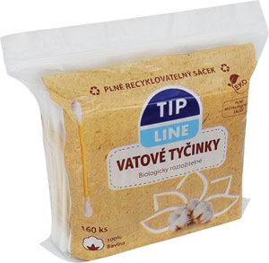 Tip Line vatové tyčinky EKO 160 ks