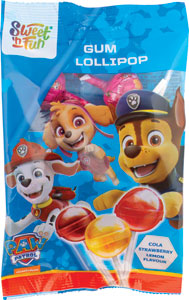 Paw Patrol Gum Lollipop lízanky 90 g