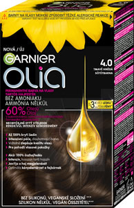 Garnier Olia permanentná farba na vlasy 4.0 Tmavohnedá, 60+60+54 ml