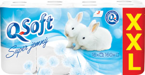 Q-Soft toaletný papier 3-vrstvový XXL 16 ks