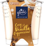 Glade sviečka Cosy Vanilla Cappuccino 129 g - Teta drogérie eshop