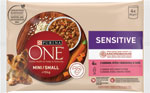 Purina ONE Mini Dog Sensitive Losos v šťave 4x85 g